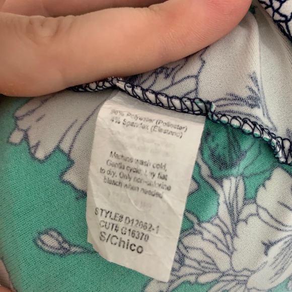 Solgee Floral Green Dress Small - Picture 7 of 8